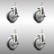 Service Caster 5 Inch 316SS Thermoplastic Rubber Swivel 10mm Threaded Stem Caster Set Brake SCC-SS316TS20S514-TPRB-TLB-M1015-4 - alternate 4